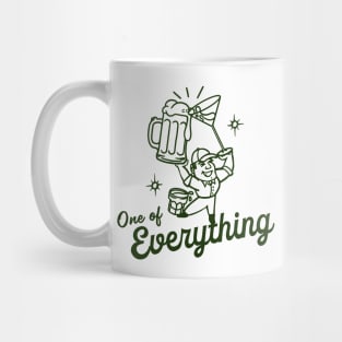 One Of Everything: Cocktail, Beer & Shots. Funny Alcohol Art Mug